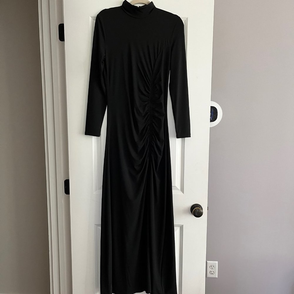 Boston Proper Ruched Maxi Dress - Picture 3 of 10
